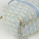 Christian Dior Trotter Canvas Boston Bag PVC Light Blue Silver Auth AMZ439-16