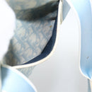 Christian Dior Trotter Canvas Boston Bag PVC Light Blue Silver Auth AMZ439-22