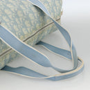 Christian Dior Trotter Canvas Boston Bag PVC Light Blue Silver Auth AMZ439-7