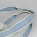 Christian Dior Trotter Canvas Boston Bag PVC Light Blue Silver Auth AMZ439-8