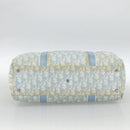 Christian Dior Trotter Canvas Boston Bag PVC Light Blue Silver Auth AMZ439-5
