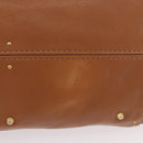 Chloe Paddington Hand Bag Leather Brown Silver gold Auth AMZ440A-10