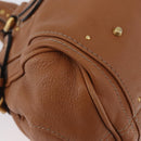 Chloe Paddington Hand Bag Leather Brown Silver gold Auth AMZ440A-11