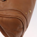 Chloe Paddington Hand Bag Leather Brown Silver gold Auth AMZ440A-13