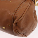 Chloe Paddington Hand Bag Leather Brown Silver gold Auth AMZ440A-14