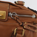 Chloe Paddington Hand Bag Leather Brown Silver gold Auth AMZ440A-18