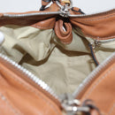 Chloe Paddington Hand Bag Leather Brown Silver gold Auth AMZ440A-22