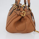 Chloe Paddington Hand Bag Leather Brown Silver gold Auth AMZ440A-5