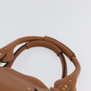Chloe Paddington Hand Bag Leather Brown Silver gold Auth AMZ440A-8
