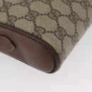 GUCCI GG Supreme Shoulder Bag PVC Beige Gold 001 58 6594 Auth AMZ443-9