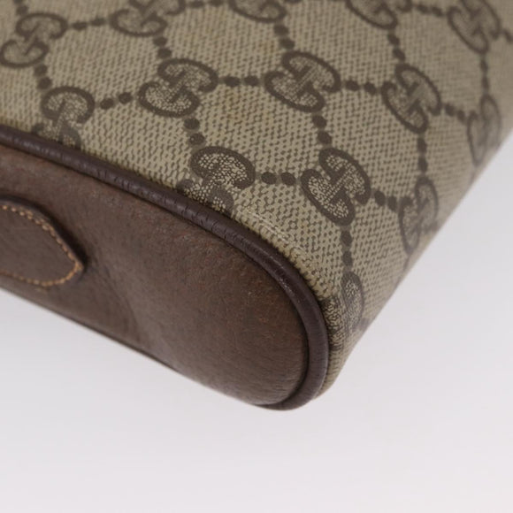 GUCCI GG Supreme Shoulder Bag PVC Beige Gold 001 58 6594 Auth AMZ443