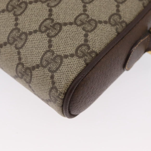 GUCCI GG Supreme Shoulder Bag PVC Beige Gold 001 58 6594 Auth AMZ443