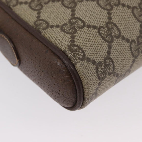 GUCCI GG Supreme Shoulder Bag PVC Beige Gold 001 58 6594 Auth AMZ443