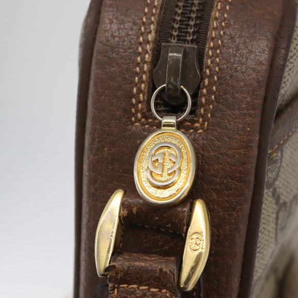 GUCCI GG Supreme Shoulder Bag PVC Beige Gold 001 58 6594 Auth AMZ443