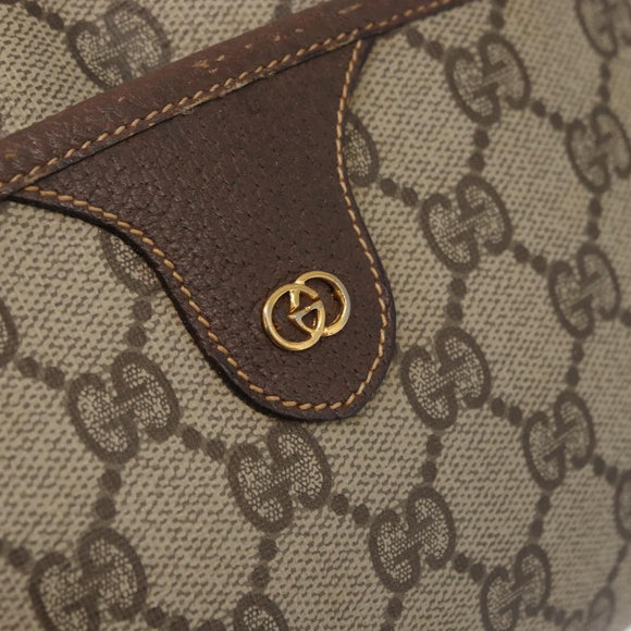 GUCCI GG Supreme Shoulder Bag PVC Beige Gold 001 58 6594 Auth AMZ443