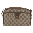 GUCCI GG Supreme Shoulder Bag PVC Beige Gold 001 58 6594 Auth AMZ443-13