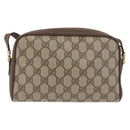 GUCCI GG Supreme Shoulder Bag PVC Beige Gold 001 58 6594 Auth AMZ443-2