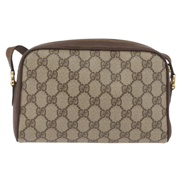 GUCCI GG Supreme Shoulder Bag PVC Beige Gold 001 58 6594 Auth AMZ443