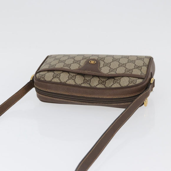 GUCCI GG Supreme Shoulder Bag PVC Beige Gold 001 58 6594 Auth AMZ443