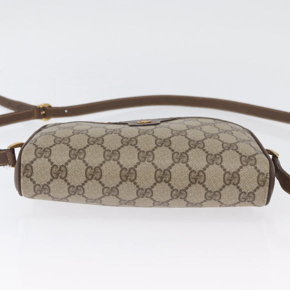 GUCCI GG Supreme Shoulder Bag PVC Beige Gold 001 58 6594 Auth AMZ443