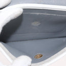 Christian Dior Honeycomb Canvas Chain Shoulder Bag PVC White Gold Auth AMZ444-11