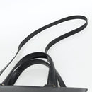 Salvatore Ferragamo Gancini Hand Bag Leather 2way Black Silver Auth AMZ445-15