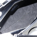 Salvatore Ferragamo Gancini Hand Bag Leather 2way Black Silver Auth AMZ445-11