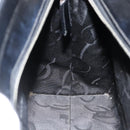 Salvatore Ferragamo Gancini Hand Bag Leather 2way Black Silver Auth AMZ445-19