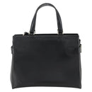 Salvatore Ferragamo Gancini Hand Bag Leather 2way Black Silver Auth AMZ445-2