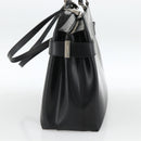 Salvatore Ferragamo Gancini Hand Bag Leather 2way Black Silver Auth AMZ445-4