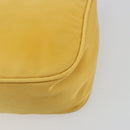 PRADA Hand Pouch Bag Nylon Yellow Silver Auth AMZ450-16