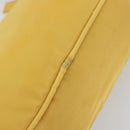 PRADA Hand Pouch Bag Nylon Yellow Silver Auth AMZ450-18