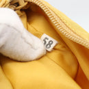 PRADA Hand Pouch Bag Nylon Yellow Silver Auth AMZ450-21