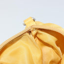 PRADA Hand Pouch Bag Nylon Yellow Silver Auth AMZ450-22