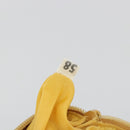 PRADA Hand Pouch Bag Nylon Yellow Silver Auth AMZ450-23