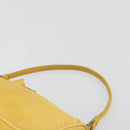 PRADA Hand Pouch Bag Nylon Yellow Silver Auth AMZ450-8
