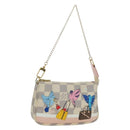 LOUIS VUITTON Damier Azur Mini Pochette Accessoires Pouch N64451 LV Auth AMZ456M-1