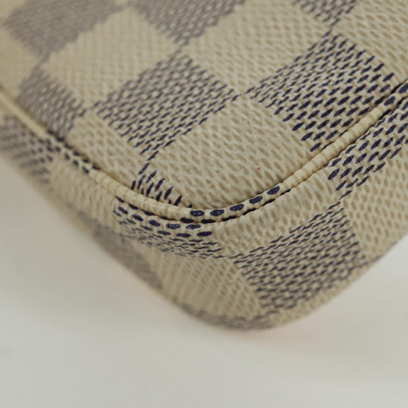 LOUIS VUITTON Damier Azur Mini Pochette Accessoires Pouch N64451 LV Auth AMZ456M