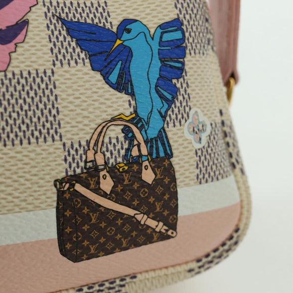 LOUIS VUITTON Damier Azur Mini Pochette Accessoires Pouch N64451 LV Auth AMZ456M