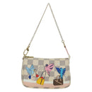 LOUIS VUITTON Damier Azur Mini Pochette Accessoires Pouch N64451 LV Auth AMZ456M-13
