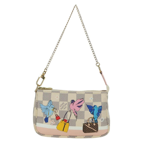 LOUIS VUITTON Damier Azur Mini Pochette Accessoires Pouch N64451 LV Auth AMZ456M