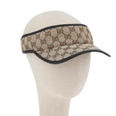 GUCCI GG Canvas Web Sherry Line Sun Visor Beige Red Green Auth AMZ459-1