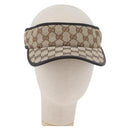 GUCCI GG Canvas Web Sherry Line Sun Visor Beige Red Green Auth AMZ459-2
