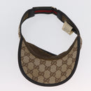 GUCCI GG Canvas Web Sherry Line Sun Visor Beige Red Green Auth AMZ459-7