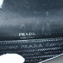 PRADA Robot Shoulder Bag Safiano leather 2way Black Silver Auth AMZ460SAV-10