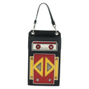 PRADA Robot Shoulder Bag Safiano leather 2way Black Silver Auth AMZ460SAV-13