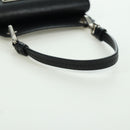 PRADA Robot Shoulder Bag Safiano leather 2way Black Silver Auth AMZ460SAV-7