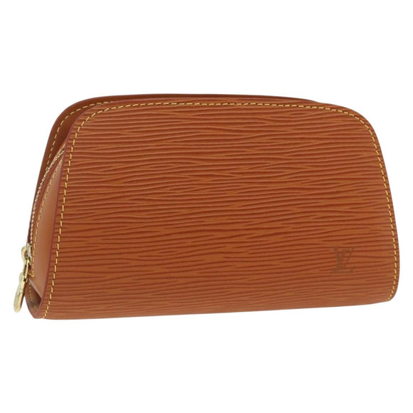 LOUIS VUITTON Epi Dauphine PM Pouch Zipangu Gold M48448 LV Auth AMZ461
