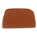 LOUIS VUITTON Epi Dauphine PM Pouch Zipangu Gold M48448 LV Auth AMZ461-13