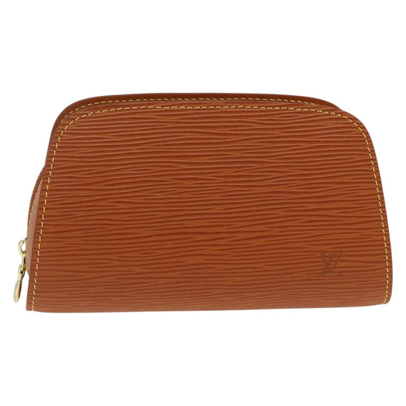LOUIS VUITTON Epi Dauphine PM Pouch Zipangu Gold M48448 LV Auth AMZ461
